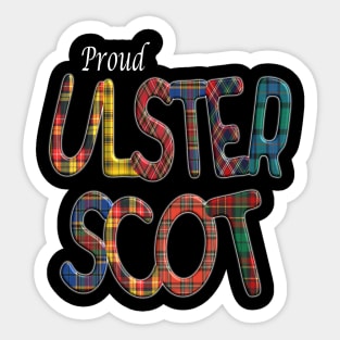 Ulster Scot in multiple tartans Sticker